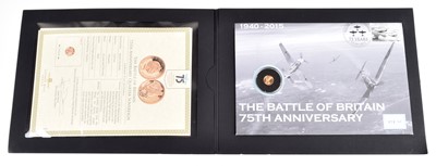 Lot 59 - The London Mint Office, The Battle of Britain 75th Anniversary 1940-2015 Quarter Sovereign.