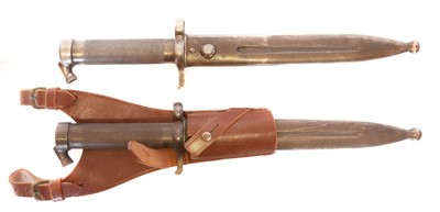 Lot 157 - Two Swedish M.1896 rifle bayonets and...
