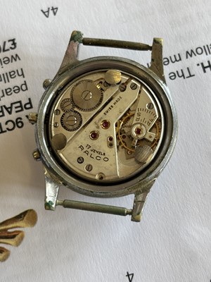 Lot 207 - A 1950s Ralco (Movado) triple calendar wristwatch.