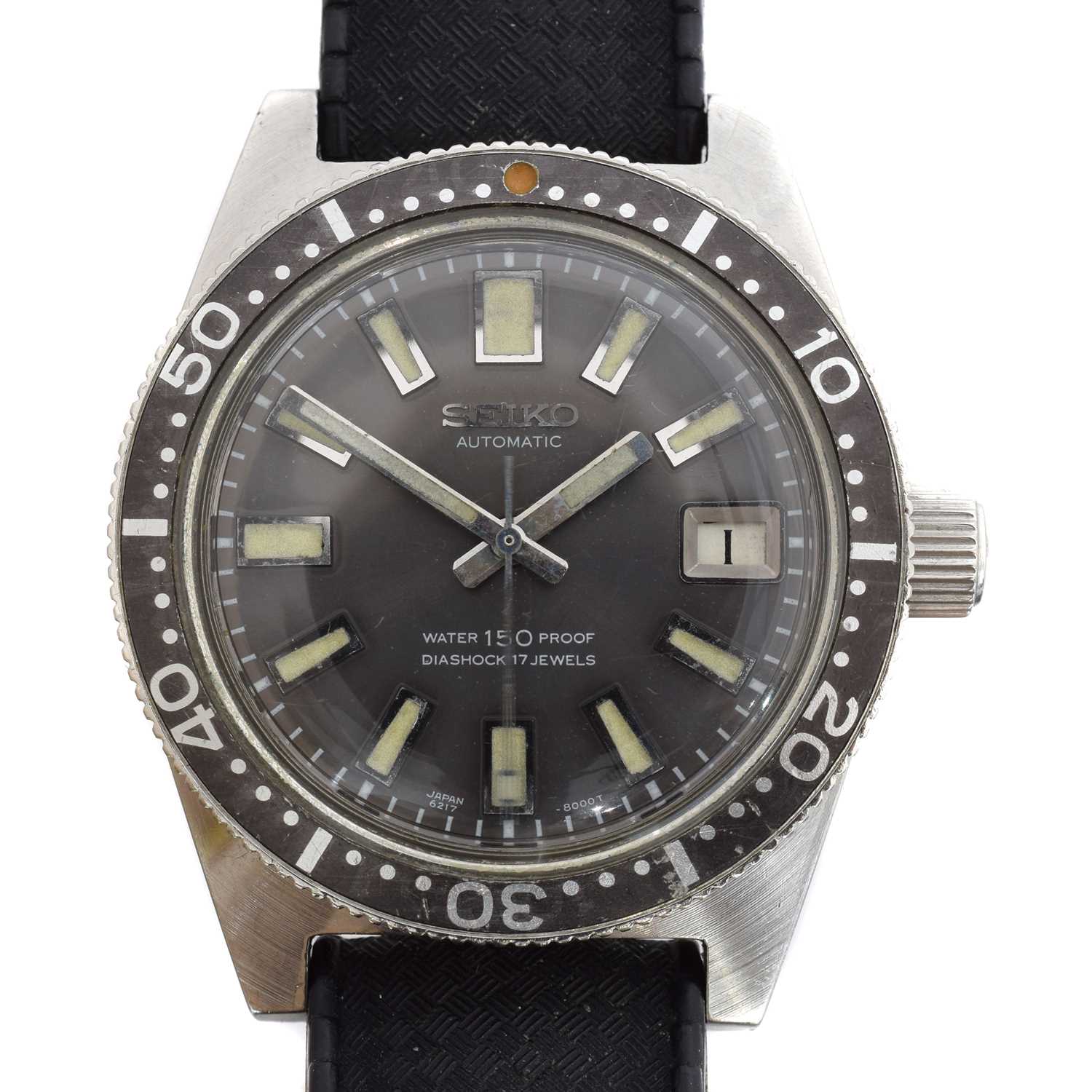 Lot 213 - A rare 1960s Seiko '62MAS' automatic diver's wristwatch, ref. 6217-8001.