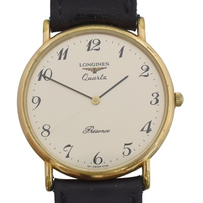 Lot 194A - A Longines Presence quartz wristwatch.