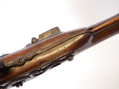 Lot 7 - Early flintock 26 bore holster pistol by Jos...