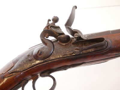 Lot 7 - Early flintock 26 bore holster pistol by Jos...