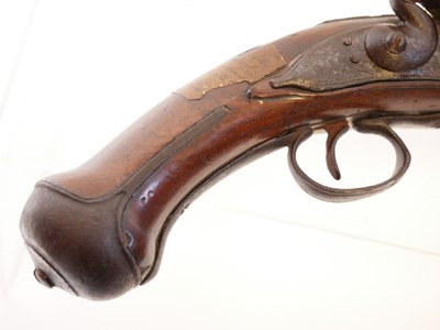 Lot 7 - Early flintock 26 bore holster pistol by Jos...