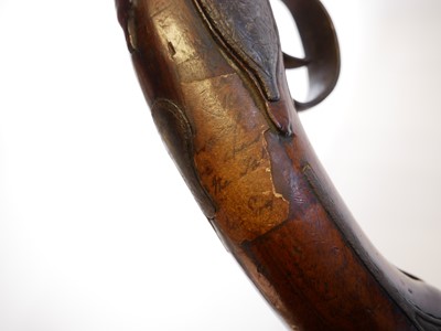 Lot 7 - Early flintock 26 bore holster pistol by Jos...