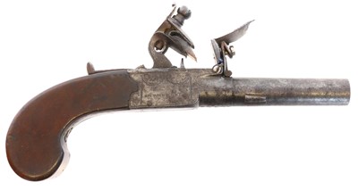 Lot 9 - Flintlock 70 bore pocket pistol by Patrick of...