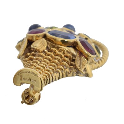 Lot 12 - An 18ct gold vari-gem giardinetto brooch by Boodles.