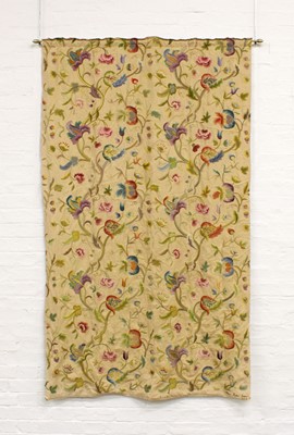 Lot 182 - An Embroidered Crewel Work Wall Hanging