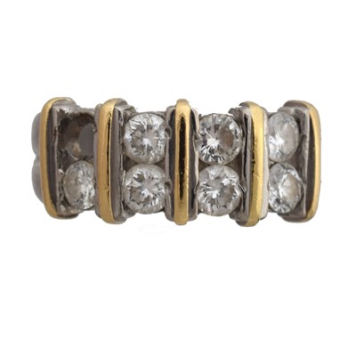 Lot 140A - An 18ct gold diamond dress ring.