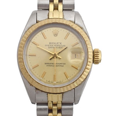 Lot 209A - A ladies steel and gold Rolex Oyster Perpetual Datejust wristwatch, ref. 6917.