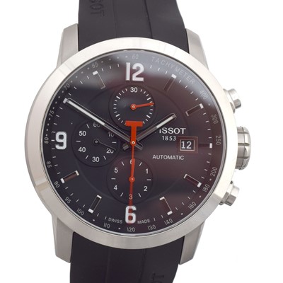 Lot 217A - A stainless steel Tissot 'PRC 200' automatic chronograph wristwatch, ref. T055427A.