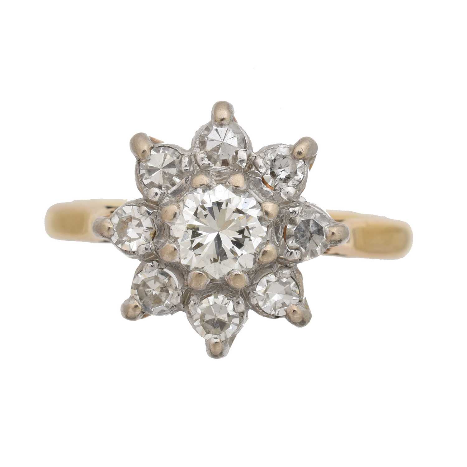 Lot 80 - A diamond cluster ring by Boodle & Dunthorne.
