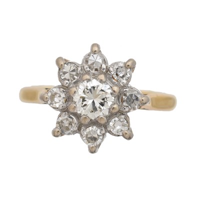Lot 80A - A diamond cluster ring by Boodle & Dunthorne.