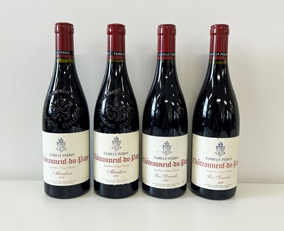 Lot 28A - 4 Bottles Chateauneuf du Pape From Famille Perrin at Chateau de Beaucastel