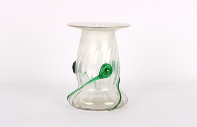 Lot 32 - Iridescent Glass "Peacock" Vase