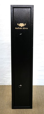 Lot 472 - Buffalo River steel gun cabinet, with one set...