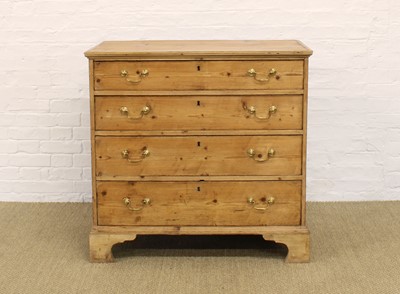 Lot 200 - A George III Pine Chest of Four Graduated Drawers