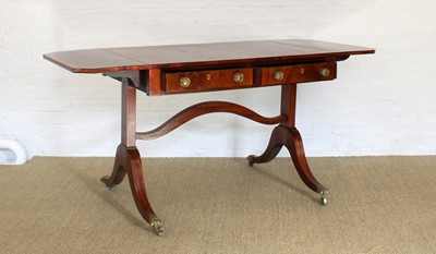 Lot 215 - A George III Mahogany and Satinwood Crossbanded Sofa Table