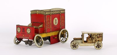 Lot 275 - An Early 20th Century Tinplate Clockwork "AHA Delivery Van" by Lehmann of Germany