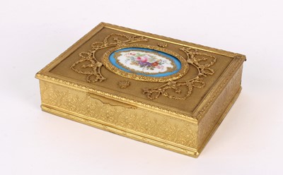 Lot 248 - A 19th Century French Ormolu Rectangular Jewellery or Trinket Box