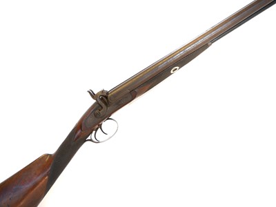 Lot 58 - Percussion 14 bore side by side muzzle loading...