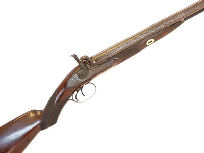 Lot 59 - Percussion 14 bore side by side muzzle loading...
