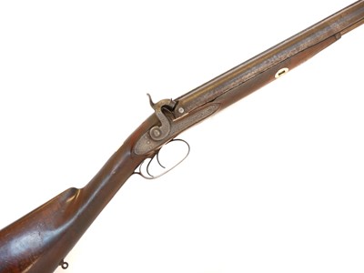 Lot 60 - Percussion 14 bore side by side muzzle loading...