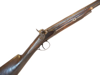 Lot 61 - Percussion 14 bore single barrel muzzle...