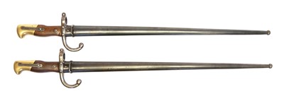 Lot 156 - Two Mle. 1874 Gras rifle bayonets and...