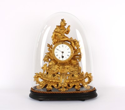 Lot 60 - A Late 19th Century French Gilt Metal Mantel Clock
