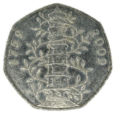Lot 49 - 2009 Royal Mint, Fifty Pence, 250th Anniversary of the Royal Botanical Gardens, Kew.