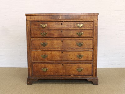 Lot 204 - A George III Oak Secretaire Chest