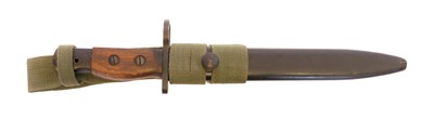 Lot 175 - No.5 bayonet and scabbard, the ricasso stamped...