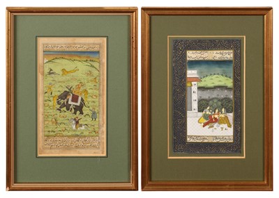 Lot 35 - Two Late 19th/Early 20th Century Indian Mughal School Gouaches on Paper