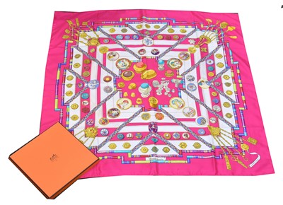 Lot 91 - A Hermès 'Petite Main' silk scarf.