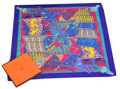 Lot 89 - A Hermès ' Etendards et Bannières' silk scarf.