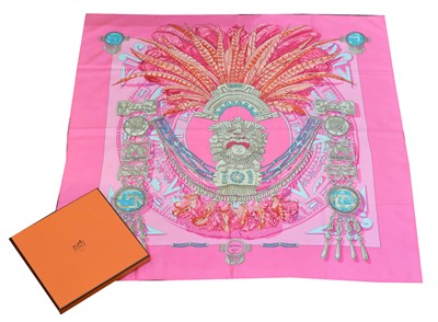Lot 92 - A Hermès 'Mexique' silk scarf.