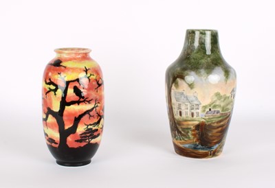 Lot 43 - Two Pottery Vases in "Cauldon Canal" and "African Sunrise" Patterns by Cobridge Stoneware
