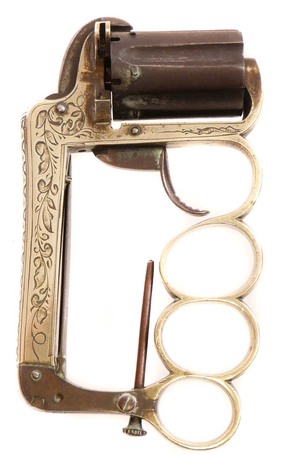 Lot 13 - Belgian Delhaxhe patent 'Apache' 7mm pinfire...