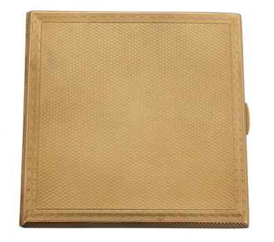 Lot 124 - A 1920s 9ct gold cigarette case by Deakin & Francis.