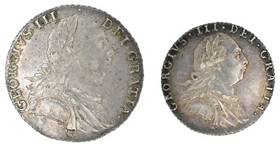 Lot 37 - George III Shilling and Sixpence, 1787 (2).