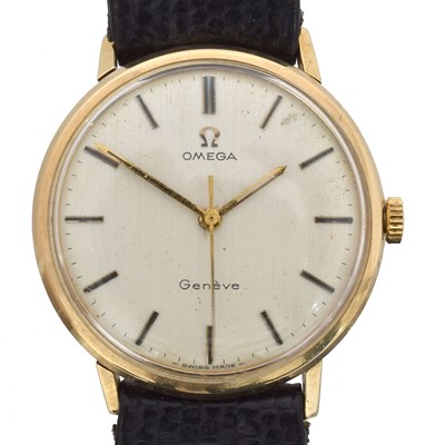 Lot 119 - A 1970s 9ct gold Omega Geneve manual wind wristwatch, ref. 131.25016.