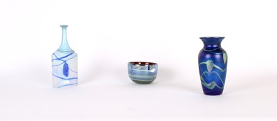 Lot 26 - "Blue Galaxy" Bottle Vase by Bertil Vallien (Swedish 1938-) for Kosta Boda