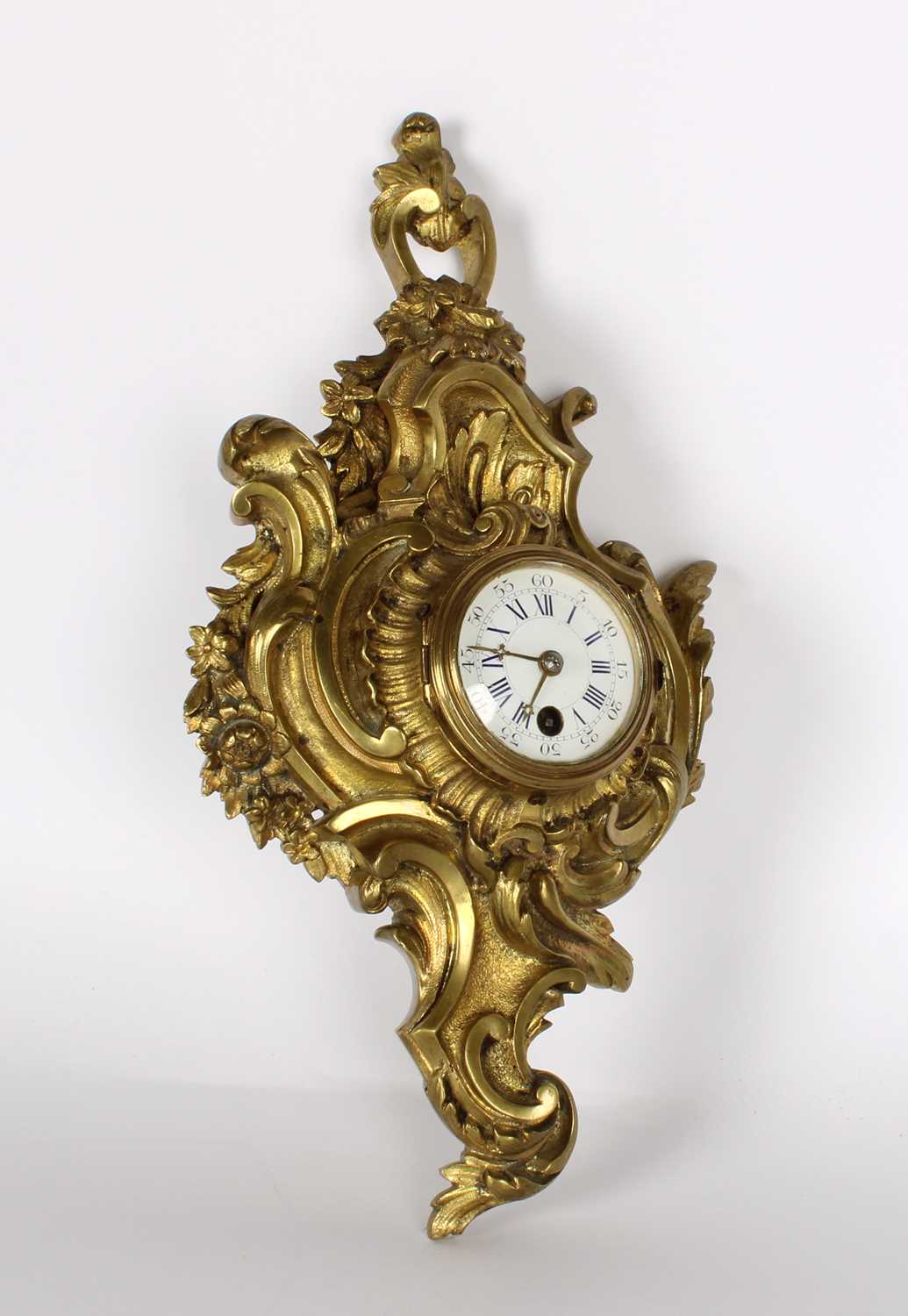 Lot 139 - A Late 19th Century Small French Ormolu 'Cartel' Clock in the Louis XV Style