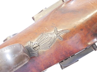 Lot 7 - Percussion double barrel Howdah pistol by...