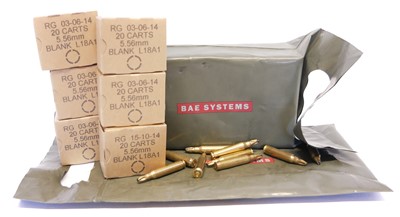 Lot 619 - 5.56mm Radway Green blank L18A1 cartridges,...