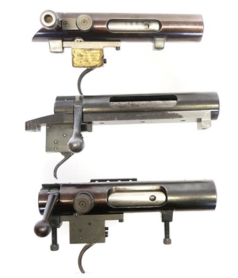 Lot 510 - Three target rifle bolt actions with triggers,...