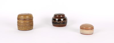 Lot 109 - Three Studio Pottery Boxes or Jars with Covers