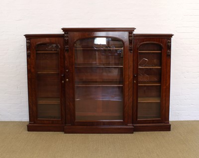 Lot 160 - A Victorian Mahogany Breakfront Bookcase