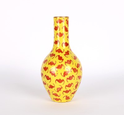 Lot 27 - A Chinese "Hundred Bats" Pear Shaped Vase